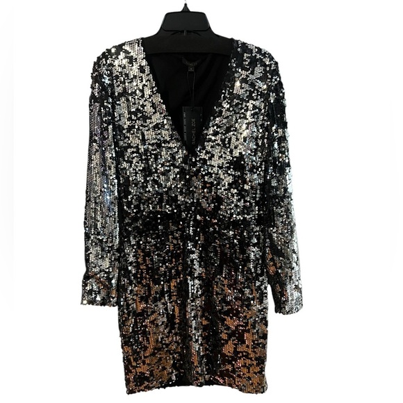 Rachel Zoe Dresses & Skirts - Rachel Zoe Micah Sequin Mini Dress - Size 8- Black and Silver - Brand New!